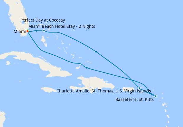 Eastern Caribbean & Perfect Day from Miami with Stay