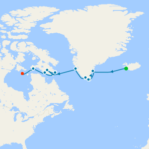 Arctic, Greenland & Canada from Reykjavik to Churchill, Manitoba
