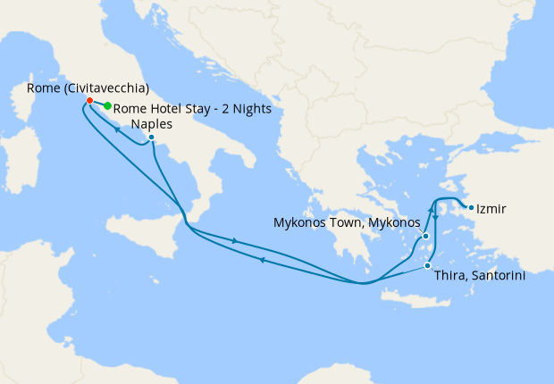 Italy, Malta & Greece from Rome with Stay