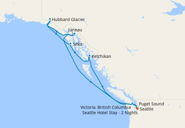 Alaskan Explorer from Seattle with Stay
