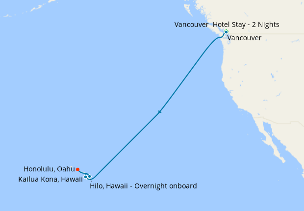 cruise hawaii to vancouver 2024