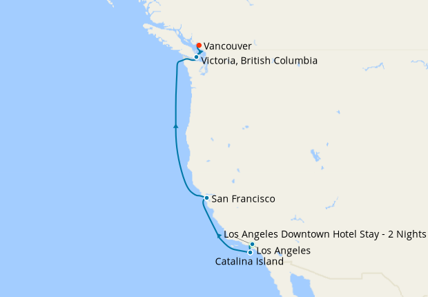 Los Angeles to Vancouver with Stay