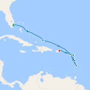 Southern Caribbean with Miami Beach & San Juan Stays