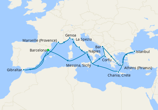 Cruise Itinerary Map