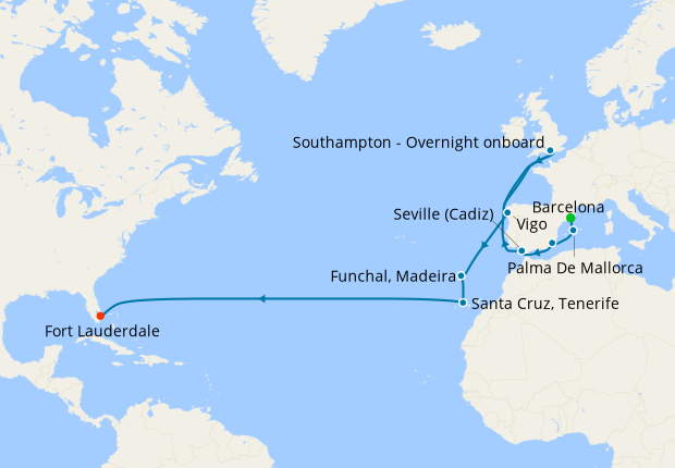 Cruise Itinerary Map