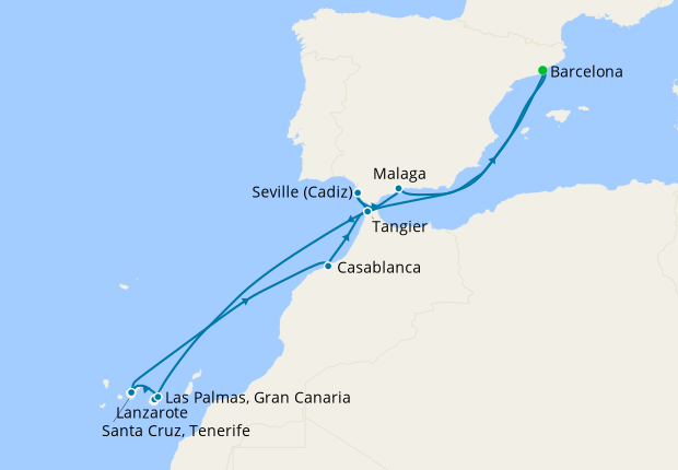 Cruise Itinerary Map