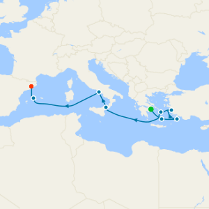 Greece, Italy & Spain from Athens