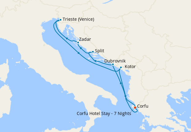 Adriatic Explorer & 7 Nt Corfu Stay