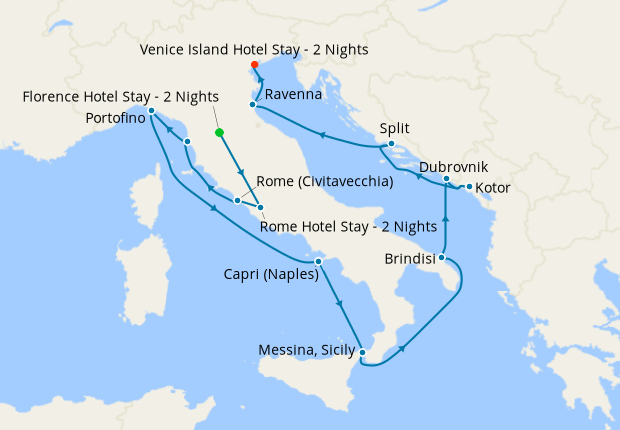 Best of Italy & Croatia with Rome and Venice Island Stays