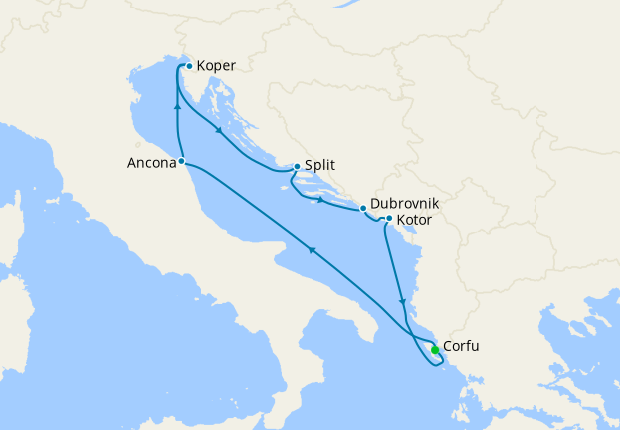 Adriatic Explorer & 3 Nt Corfu Stay