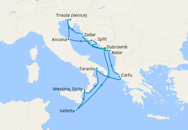 Cruise Itinerary Map