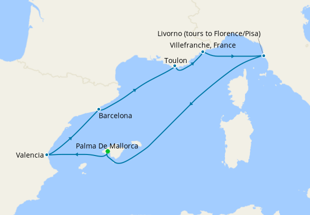 Cruise Itinerary Map