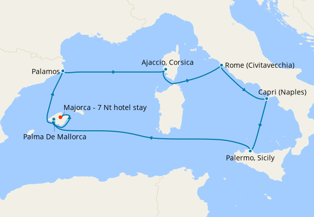 Treasures of the Mediterranean & 7 Nt Majorca Stay