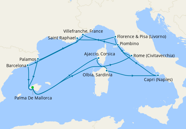 Cruise Itinerary Map