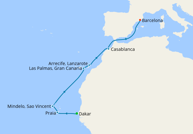 Cruise Itinerary Map