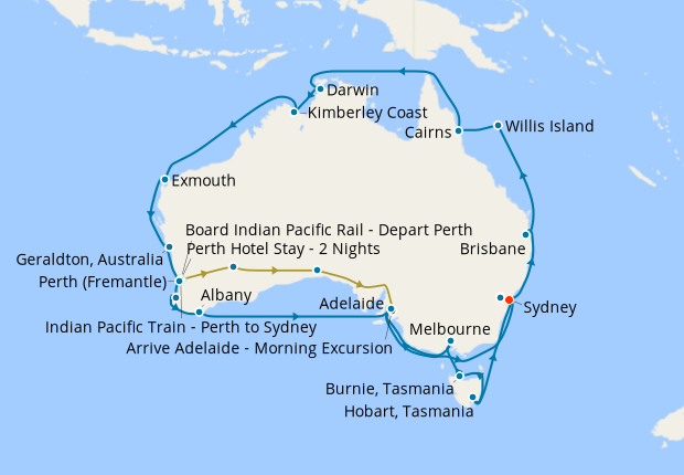 indian pacific and cruise packages