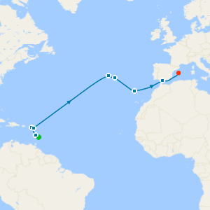 Atlantic Voyage from Barbados to Majorca