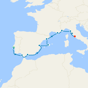 Iberia & Western Mediterranean from Lisbon with Stay