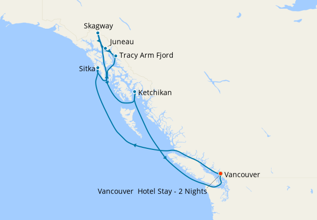 Alaska Glacier Experience from Vancouver with Stay