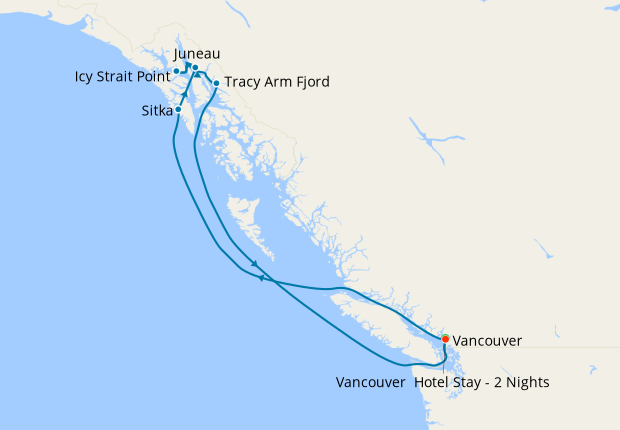 Alaska Glacier Experience from Vancouver with Stay