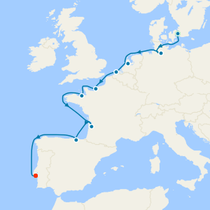Atlantic Coast from Copenhagen to Lisbon with Stay