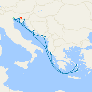 Italy, Croatia, Montenegro & Greece from Trieste with Venice Stay