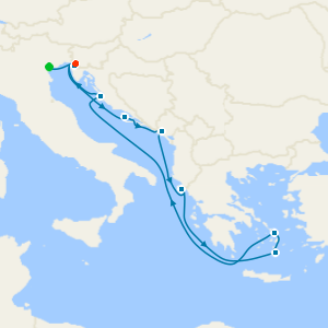 Italy, Croatia, Montenegro & Greece from Trieste with Venice Stay