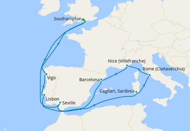 Med Cities From Southampton Royal Caribbean 19th July 2024 Planet   317660 