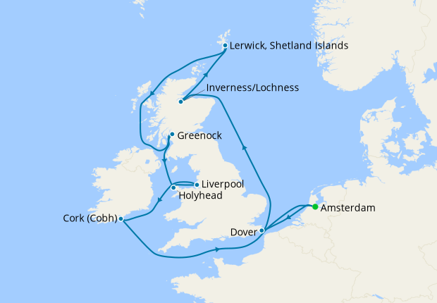 british isles cruise from amsterdam