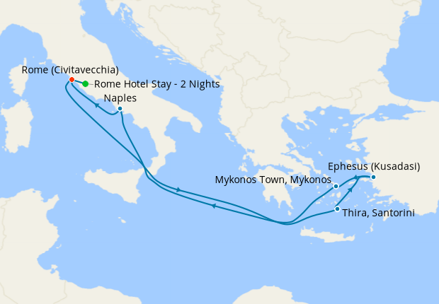 Greek Isles From Rome With Stay Royal Caribbean 2nd August 2024   317796 