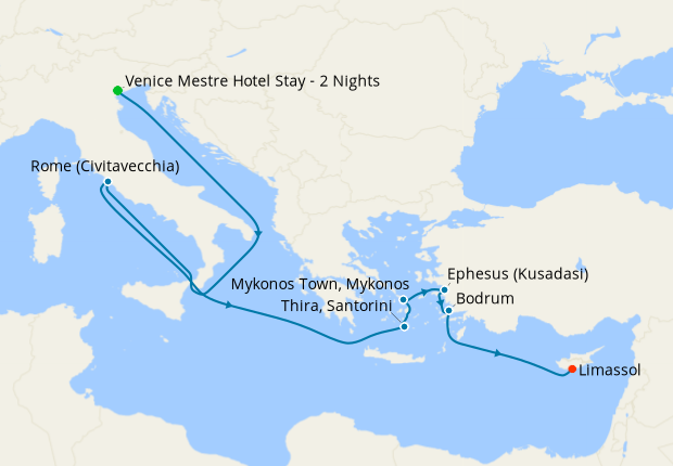 Greek Isles from Ravenna with Venice Stay