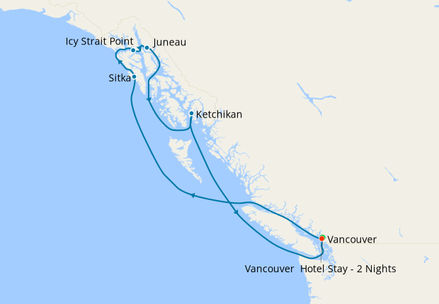 Alaska Experience from Vancouver with Stay