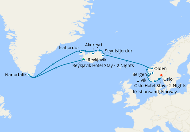 norwegian cruise iceland and greenland