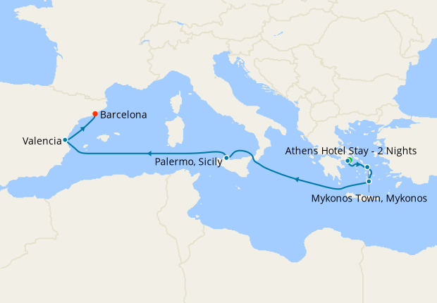 Greece & Spain from Athens with Stay