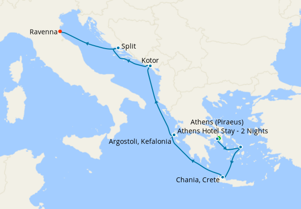 Greek & Adriatic from Athens with Stay