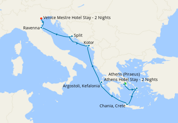 Italy, the Adriatic & Greece - Itinerary - Athens (Piraeus) to