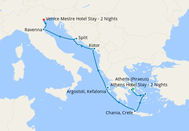Greek Isles & Adriatic with Athens and Venice Stays