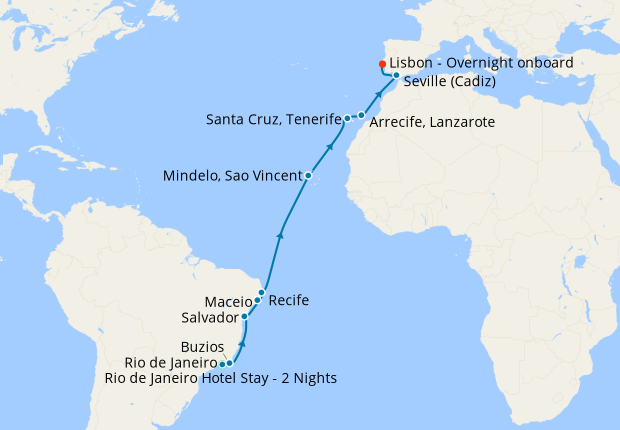 Cruise Itinerary Map