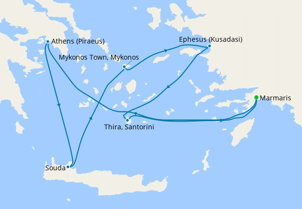 Cruise Itinerary Map