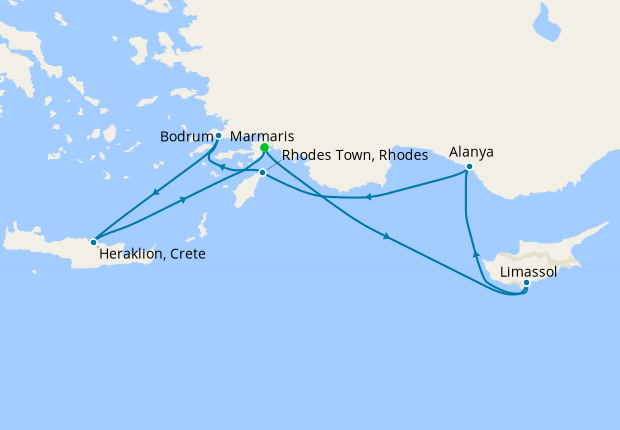 Cruise Itinerary Map