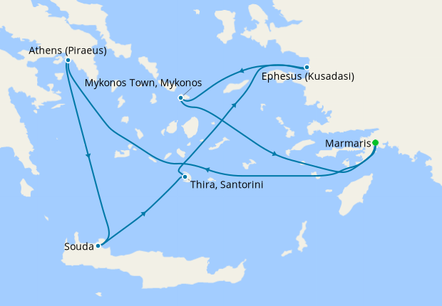 Cruise Itinerary Map