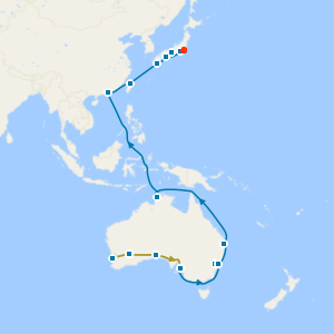 Indian Pacific Rail fr. Perth - Sydney & Australia & Asia Explorer to Tokyo
