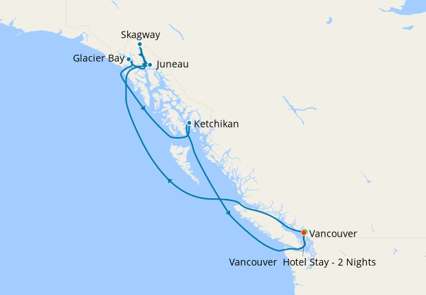 Alaskan Inside Passage from Vancouver with Stay
