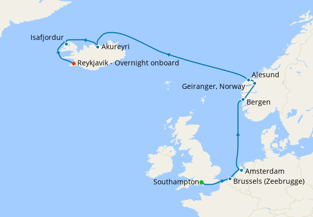 Cruise Itinerary Map
