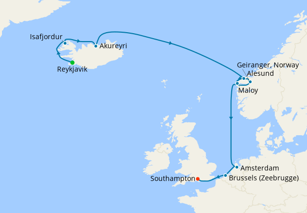 Cruise Itinerary Map