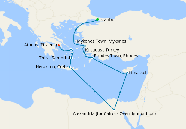 Cruise Itinerary Map