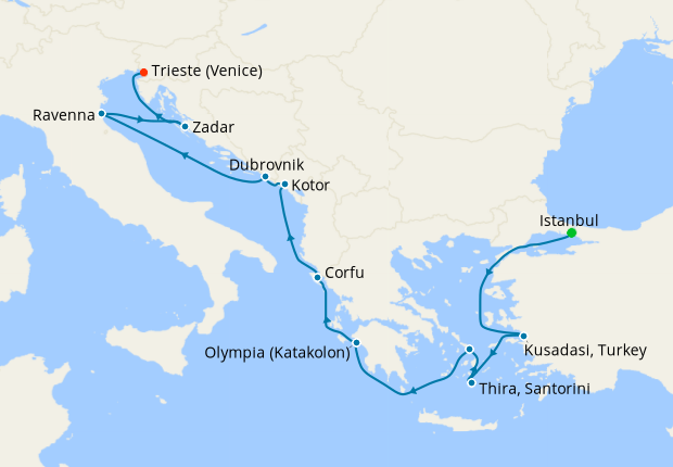 Cruise Itinerary Map