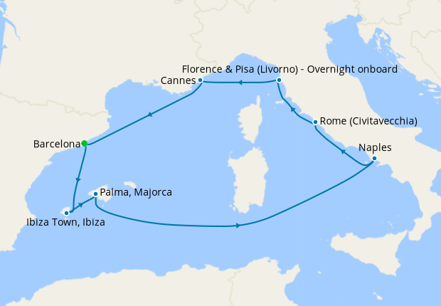 Cruise Itinerary Map