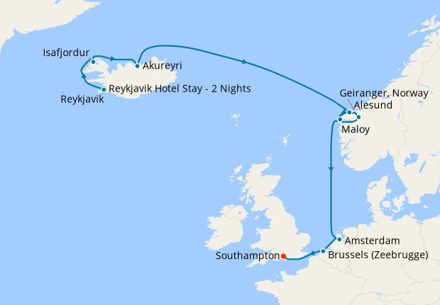 Cruise Itinerary Map