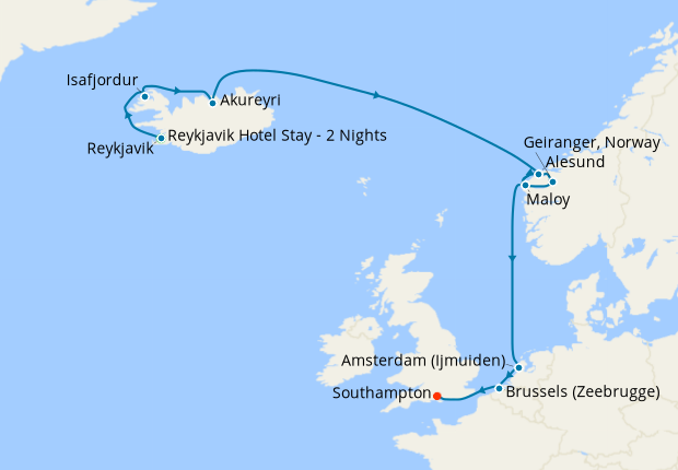 Cruise Itinerary Map